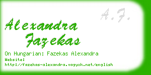 alexandra fazekas business card